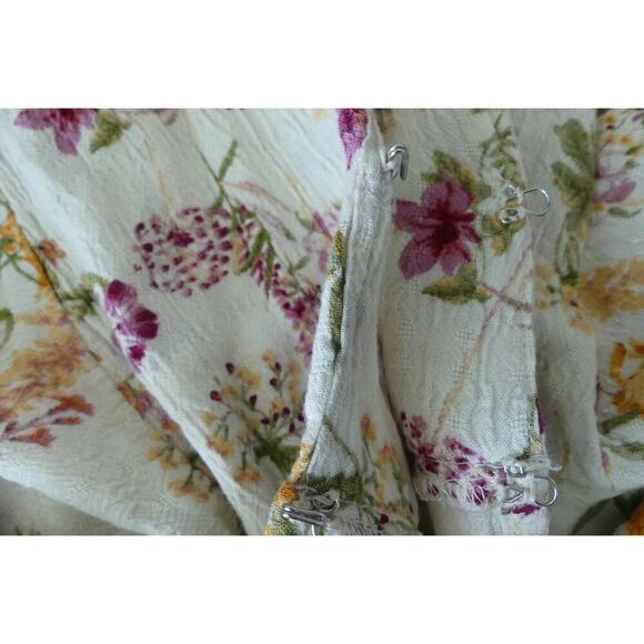 Band Of Gypsies Floral Wide Arm Top Crop Overlay Medium Hook Front Boho Layer - Picture 7 of 9